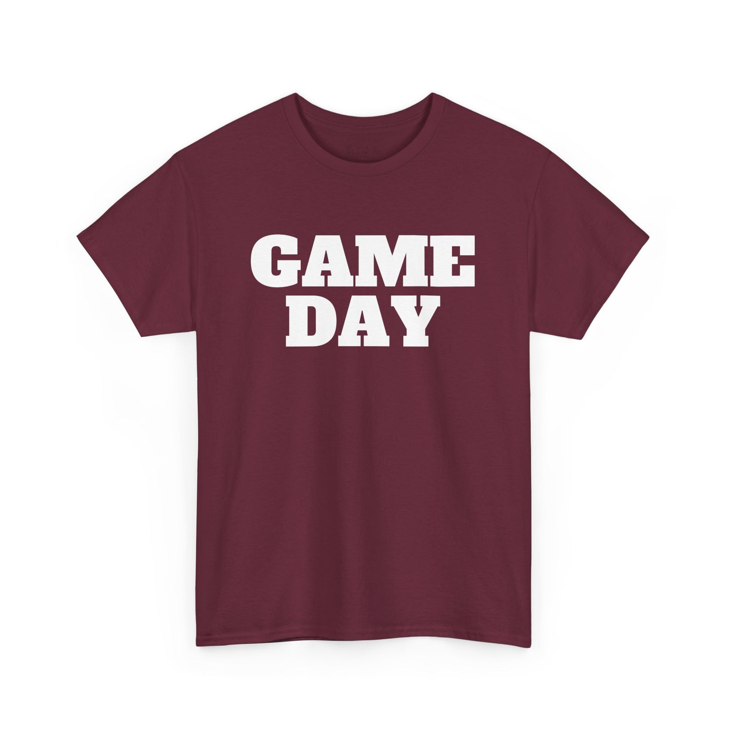 Game Day- White Text Tee