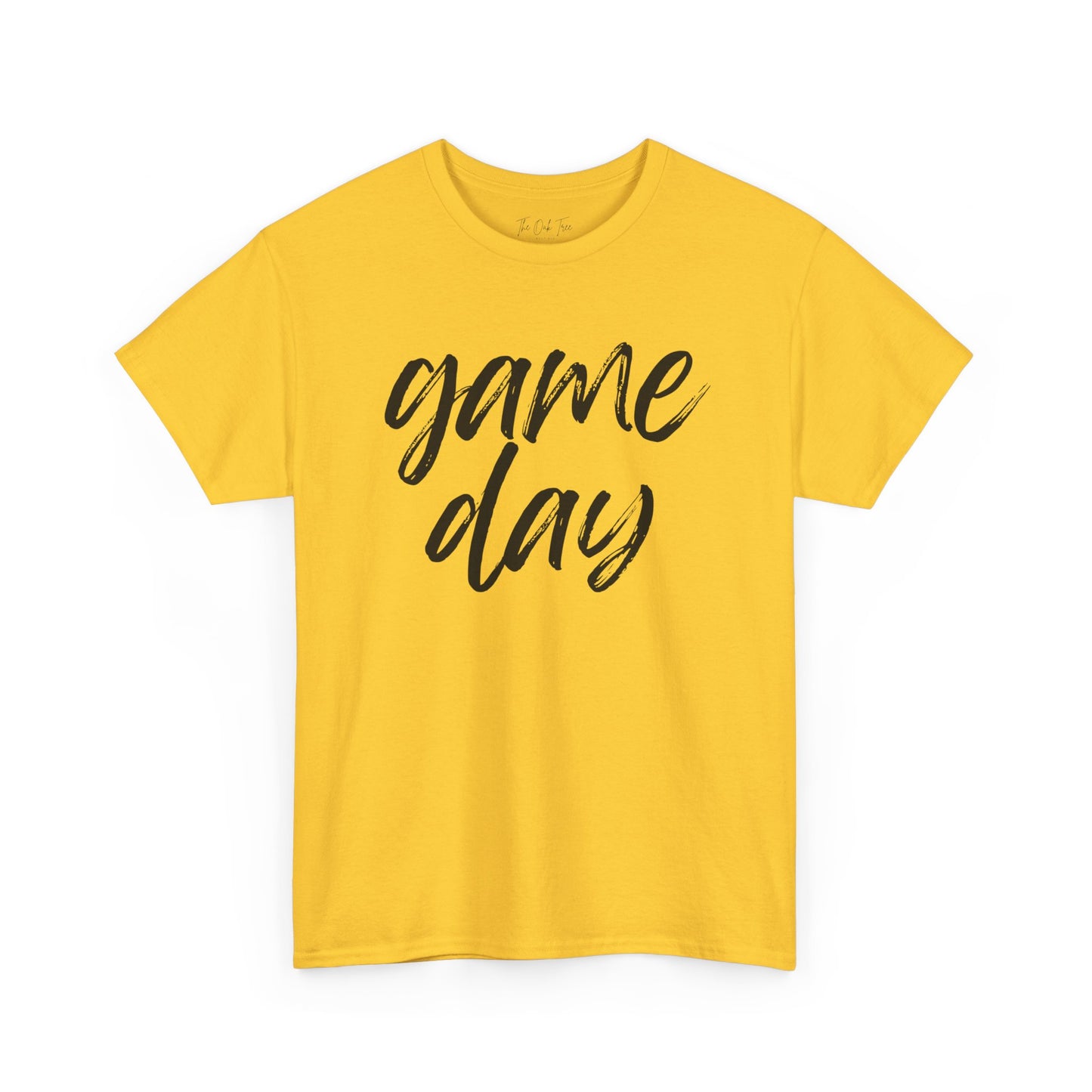 Game Day- Black Text Script Tee
