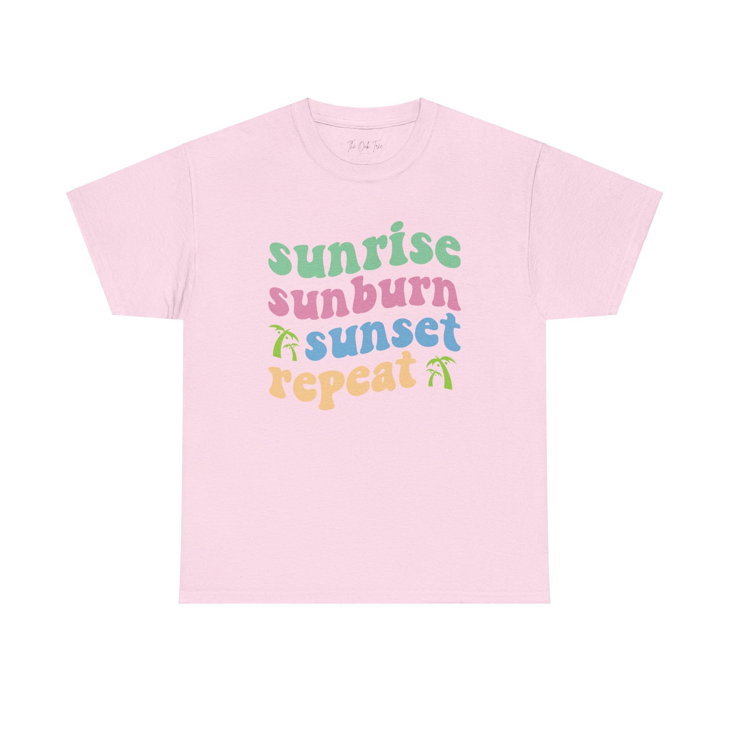 Sunrise Sunburn Sunset Repeat Unisex Heavy Cotton Tee