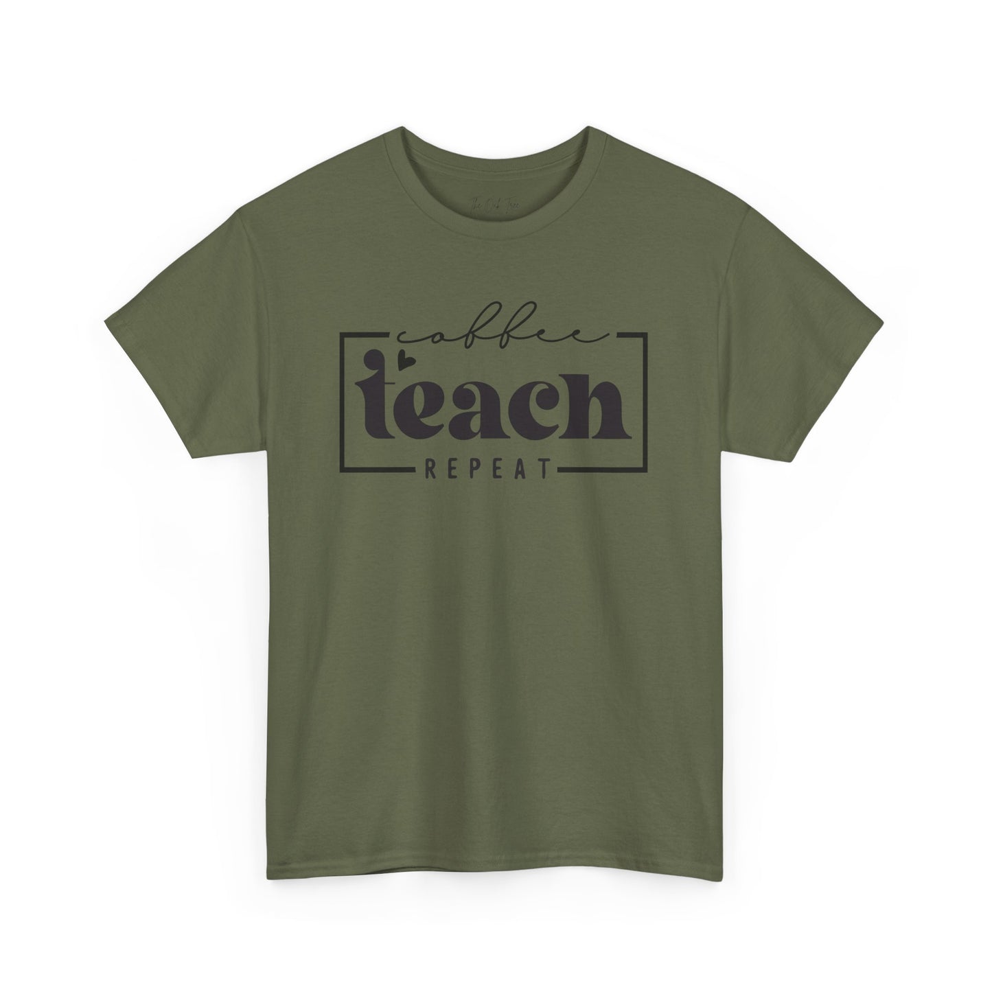Coffee Teach Repeat Unisex Heavy Cotton Tee