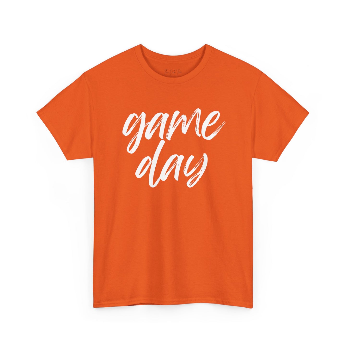 Game Day- White Text Script Tee
