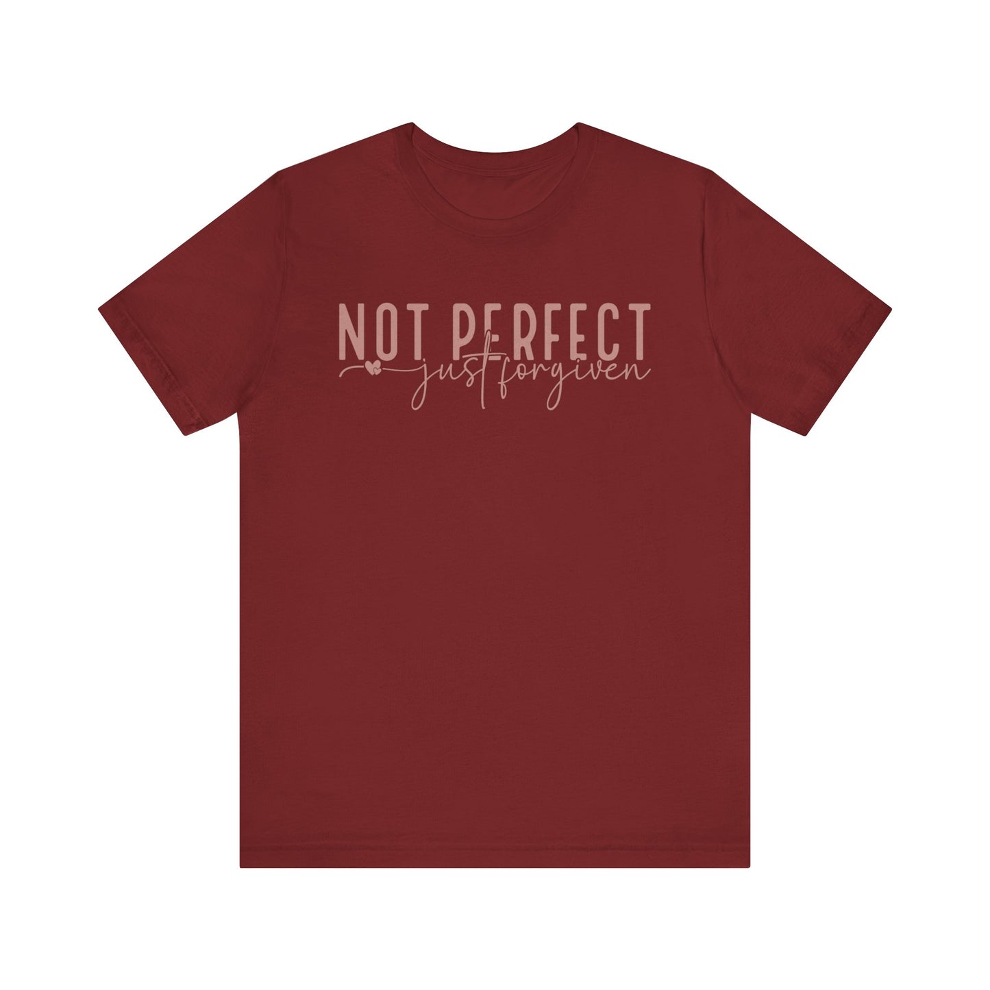 Not Perfect, Just Forgiven Unisex Jersey Short Sleeve Tee