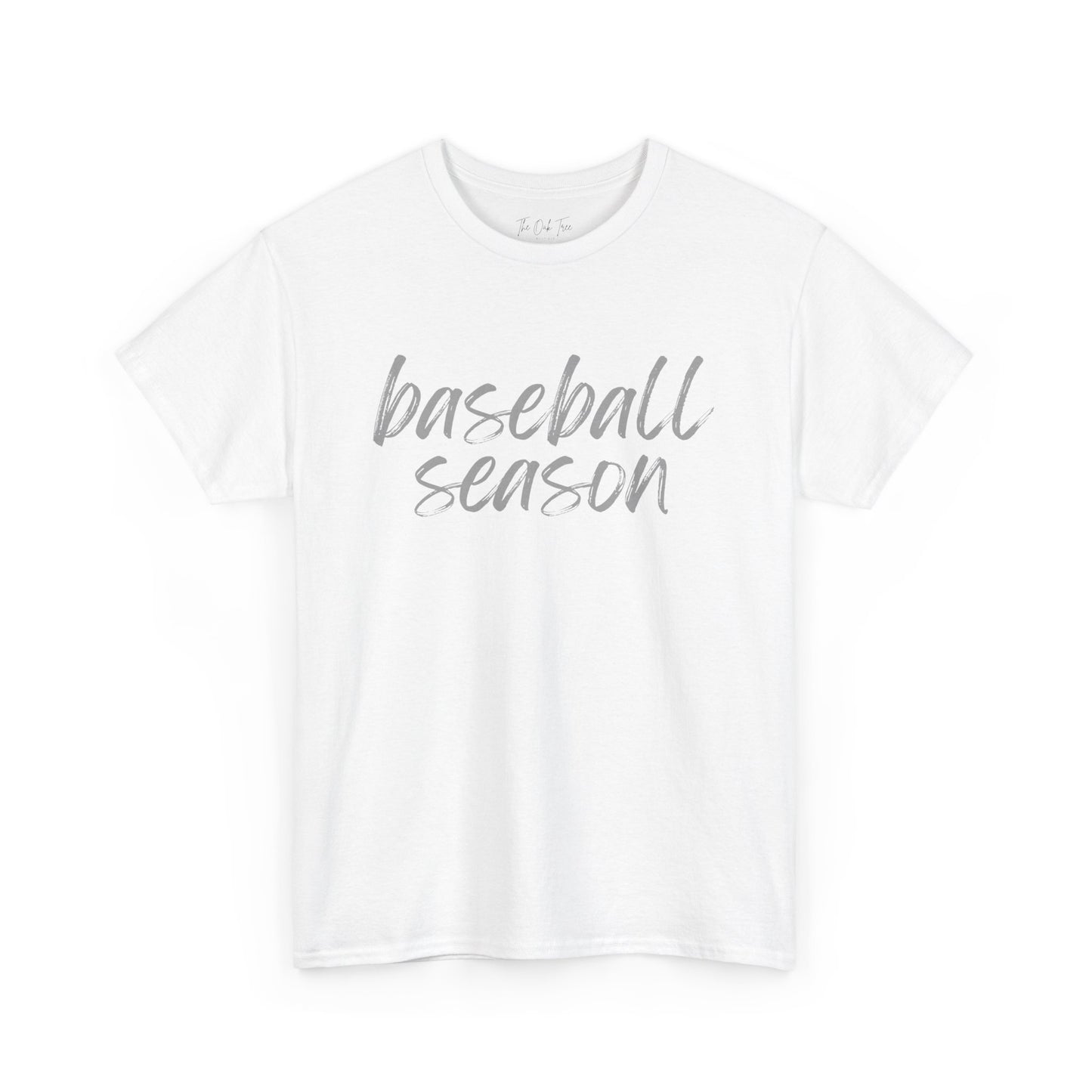 Baseball Season- Grey Text Tee