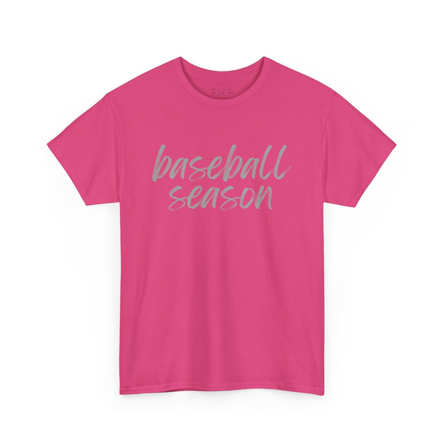 Baseball Season- Grey Text Tee