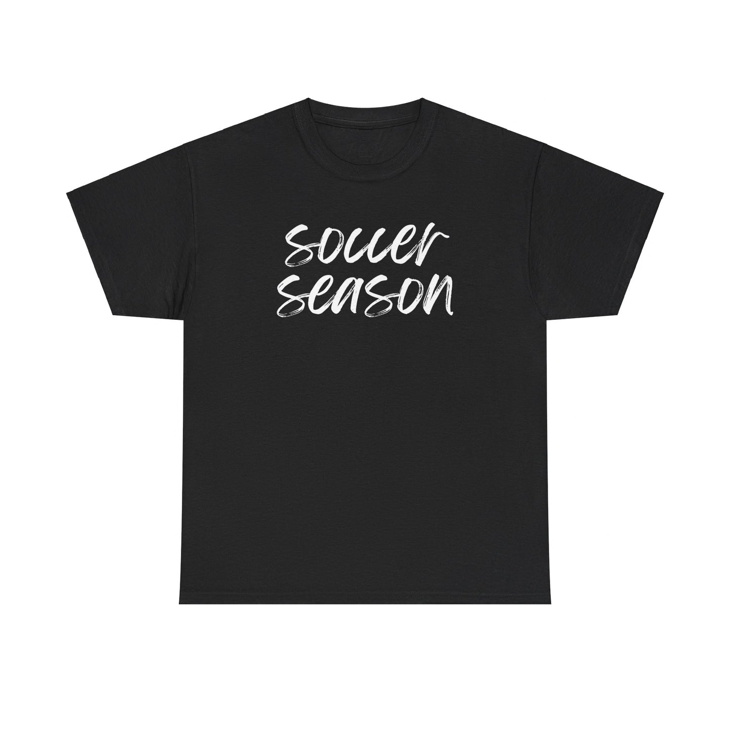 Soccer Season- White Text Tee