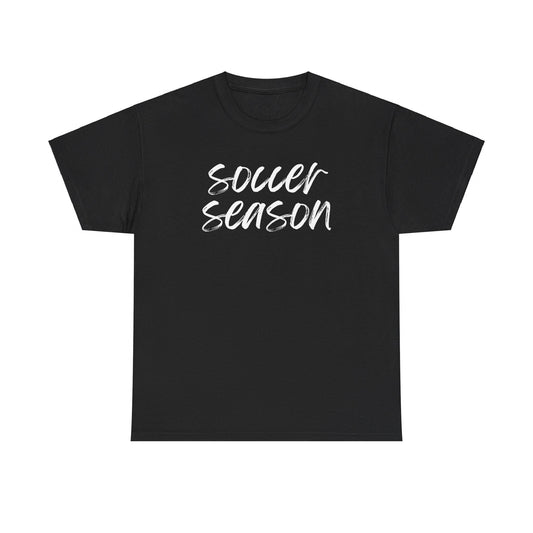 Soccer Season- White Text Tee
