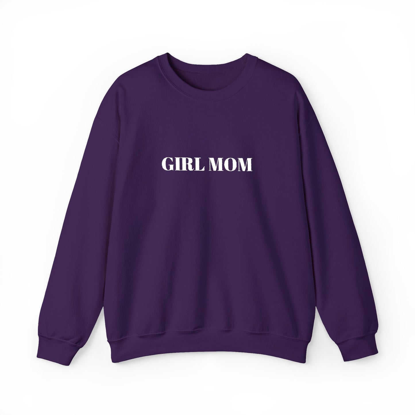 Embroidered Girl Mom Crewneck Sweatshirt-- Mom life pullover