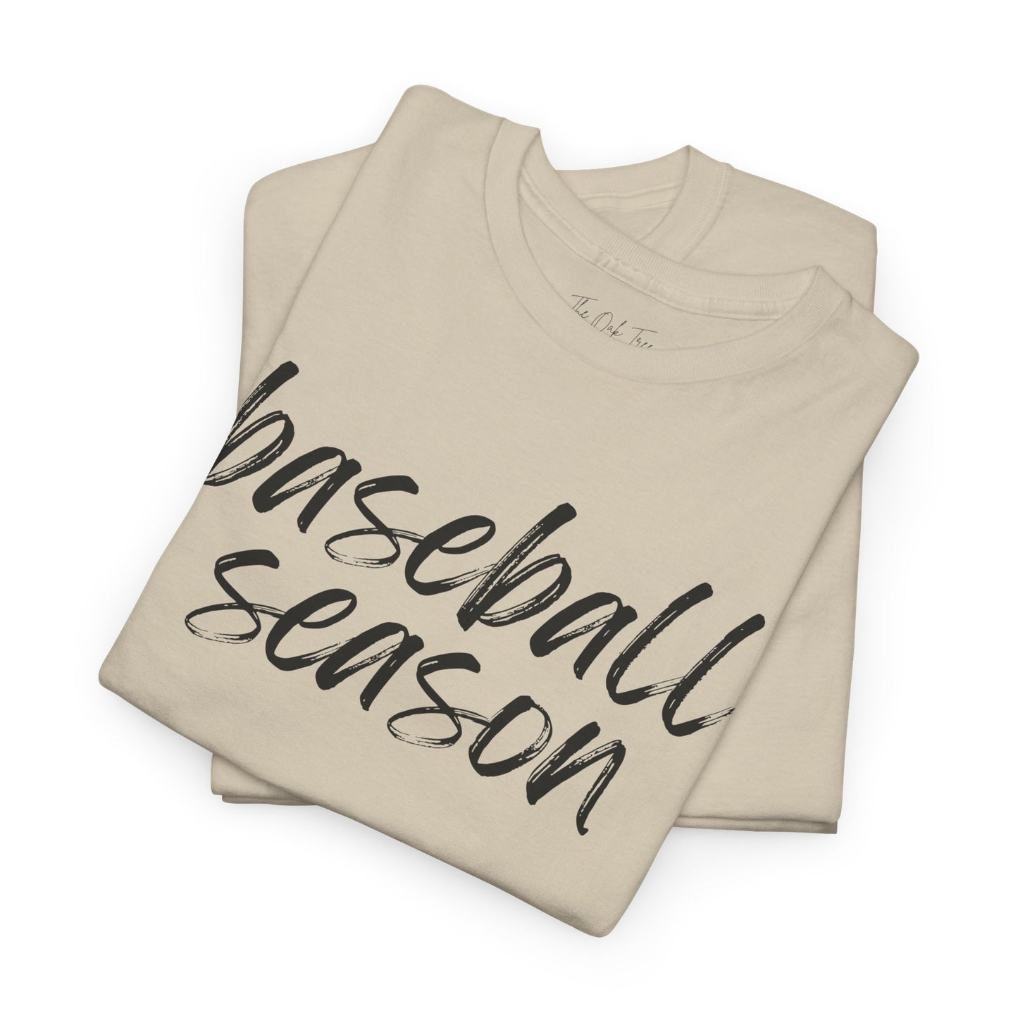 Baseball Season- Black Text Tee