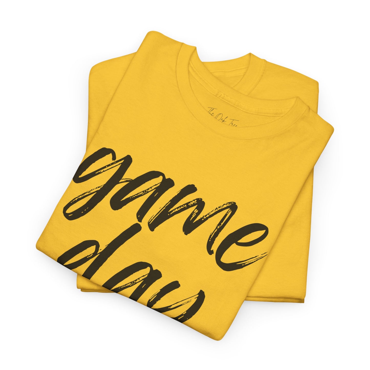 Game Day- Black Text Script Tee