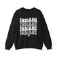 Indians Retro Stack Sweatshirt — Vintage Text Crewneck Pullover