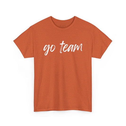 Go Team- White Text Tee
