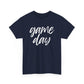 Game Day- White Text Script Tee