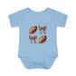 Baby Bodysuit — Football & Bow Pattern Infant Onesie (Cute Game Day Outfit)