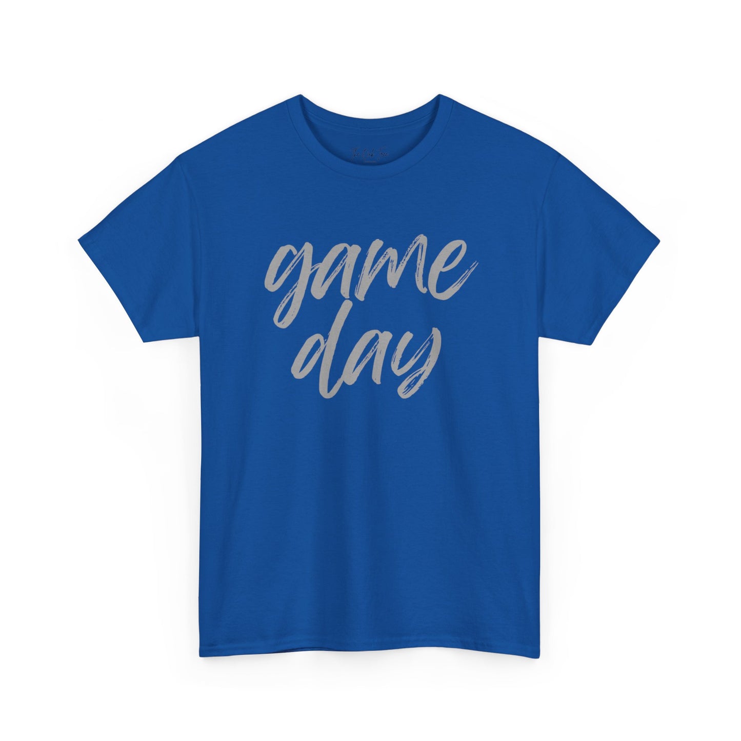 Game Day- Grey Text Script Tee