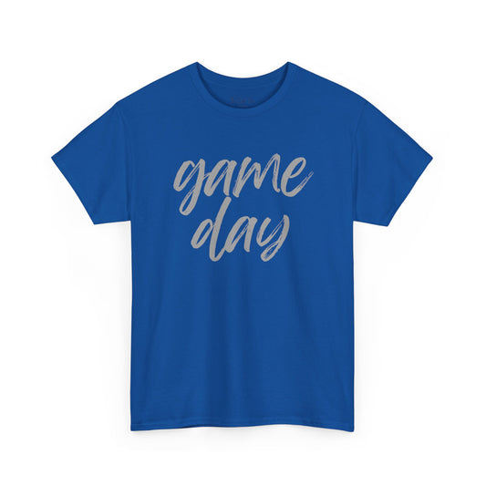 Game Day- Grey Text Script Tee