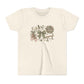 Ballet Floral Youth Tee — Pink Ballet Slippers & Bow Dance Shirt