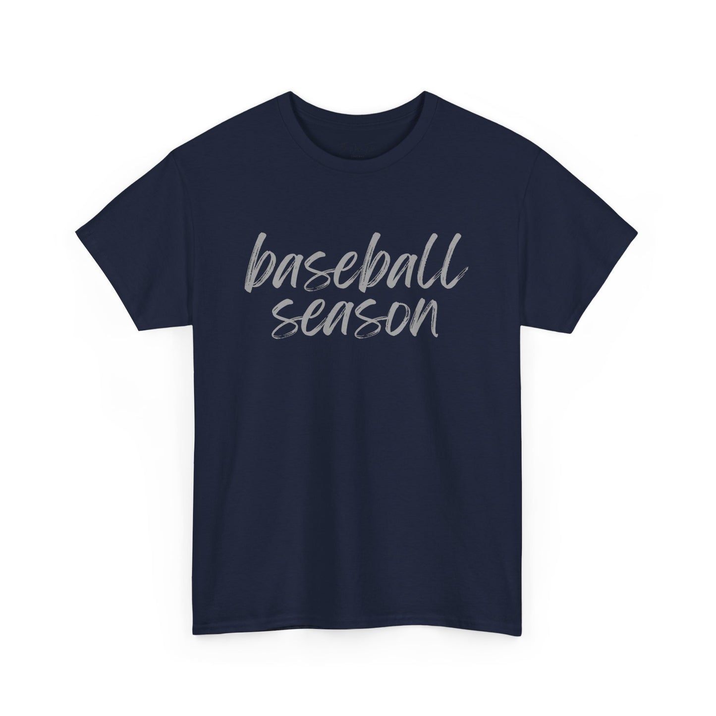 Baseball Season- Grey Text Tee