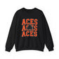 Amanda-Clearcreek Aces Stacked Crewneck Sweatshirt