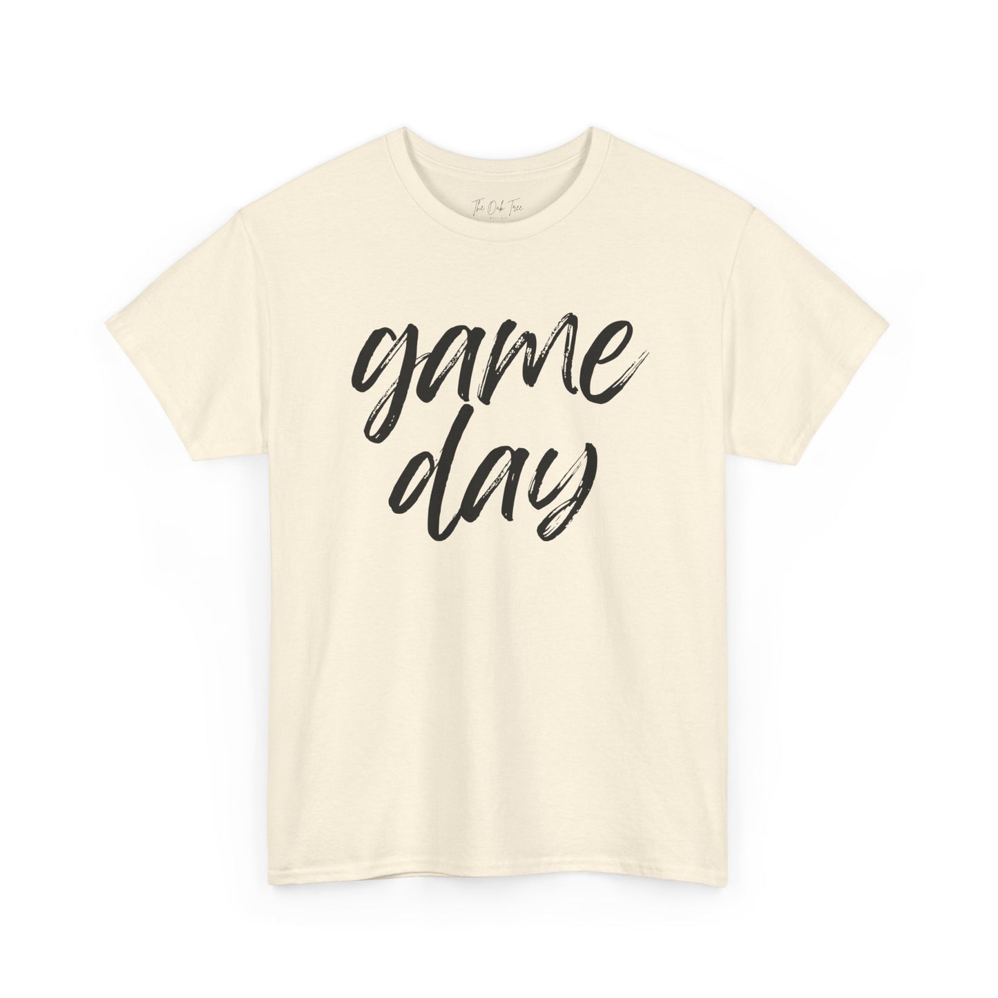 Game Day- Black Text Script Tee
