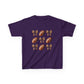 Kids Football & Bows T‑Shirt — Cute Gridiron Pattern for Girls, Youth Game Day Tee