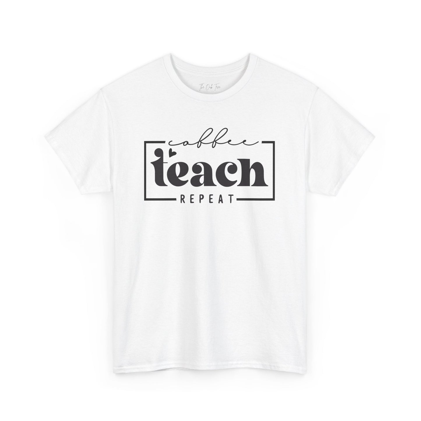 Coffee Teach Repeat Unisex Heavy Cotton Tee