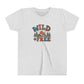 Youth Tee - "Wild + Free" Retro Mountain Kids T-Shirt