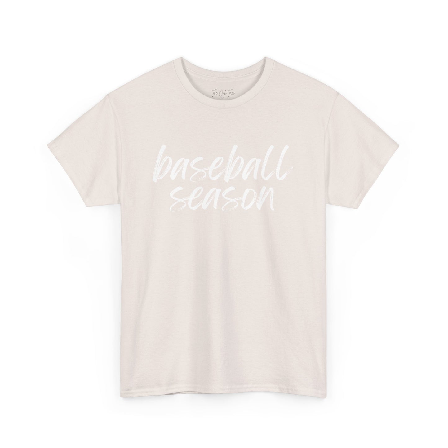 Baseball Season- White Text Tee