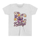 Youth Tee Bloom- Carroll Bulldogs Floral   — Purple & Gold School Spirit Shirt