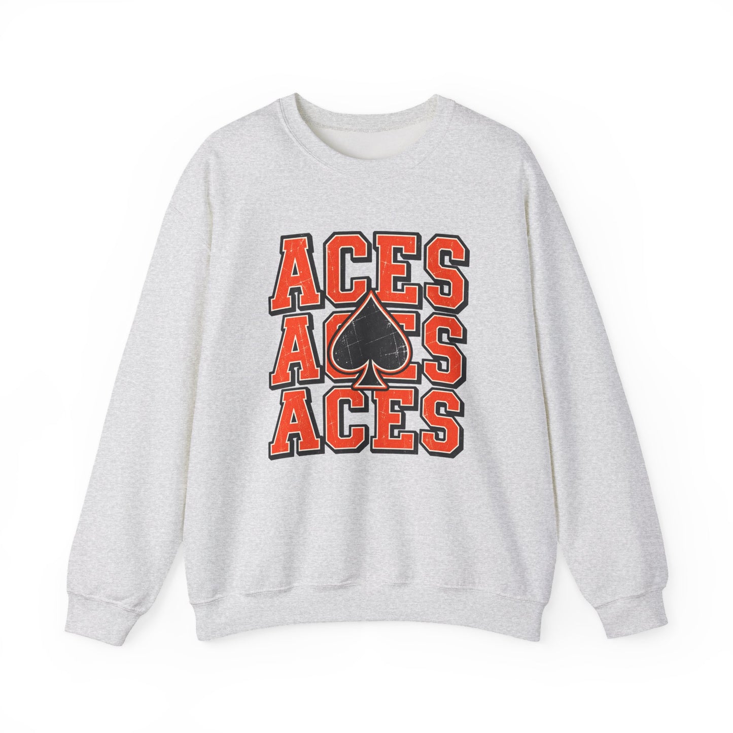 Amanda-Clearcreek Aces Stacked Crewneck Sweatshirt