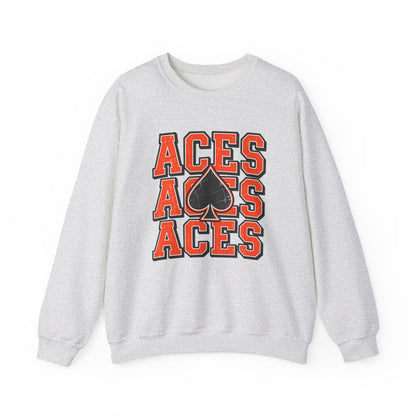 Amanda-Clearcreek Aces Stacked Crewneck Sweatshirt