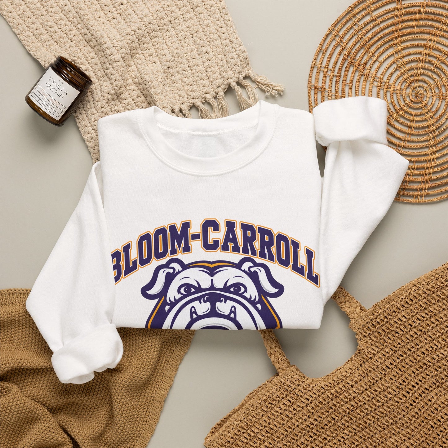 Bulldogs Crewneck Sweatshirt – Bloom-Carroll School Spirit Pullover