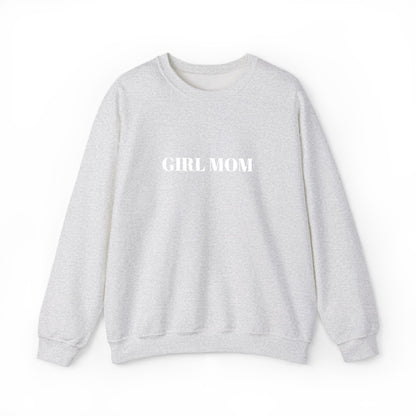 Embroidered Girl Mom Crewneck Sweatshirt-- Mom life pullover
