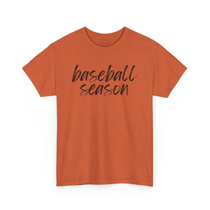 Baseball Season- Black Text Tee
