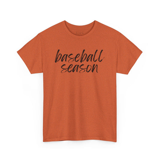 Baseball Season- Black Text Tee