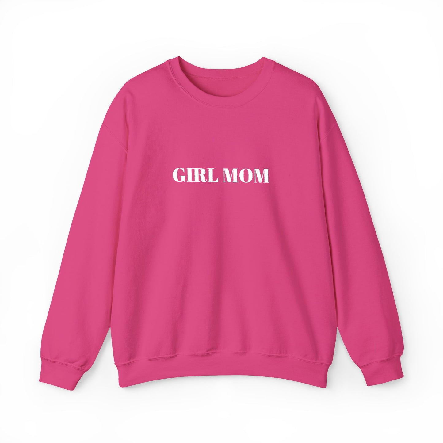 Embroidered Girl Mom Crewneck Sweatshirt-- Mom life pullover