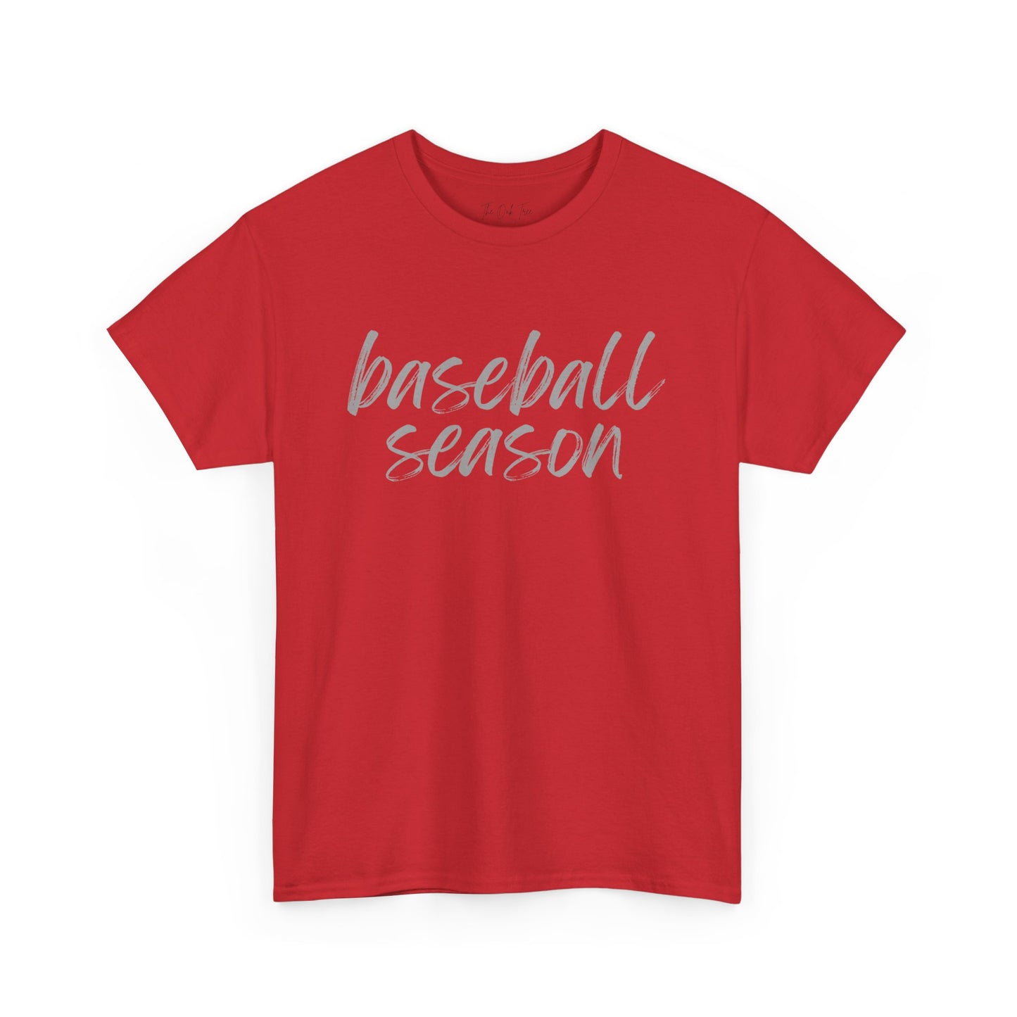 Baseball Season- Grey Text Tee