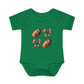 Baby Bodysuit — Football & Bow Pattern Infant Onesie (Cute Game Day Outfit)