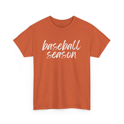 Baseball Season- White Text Tee