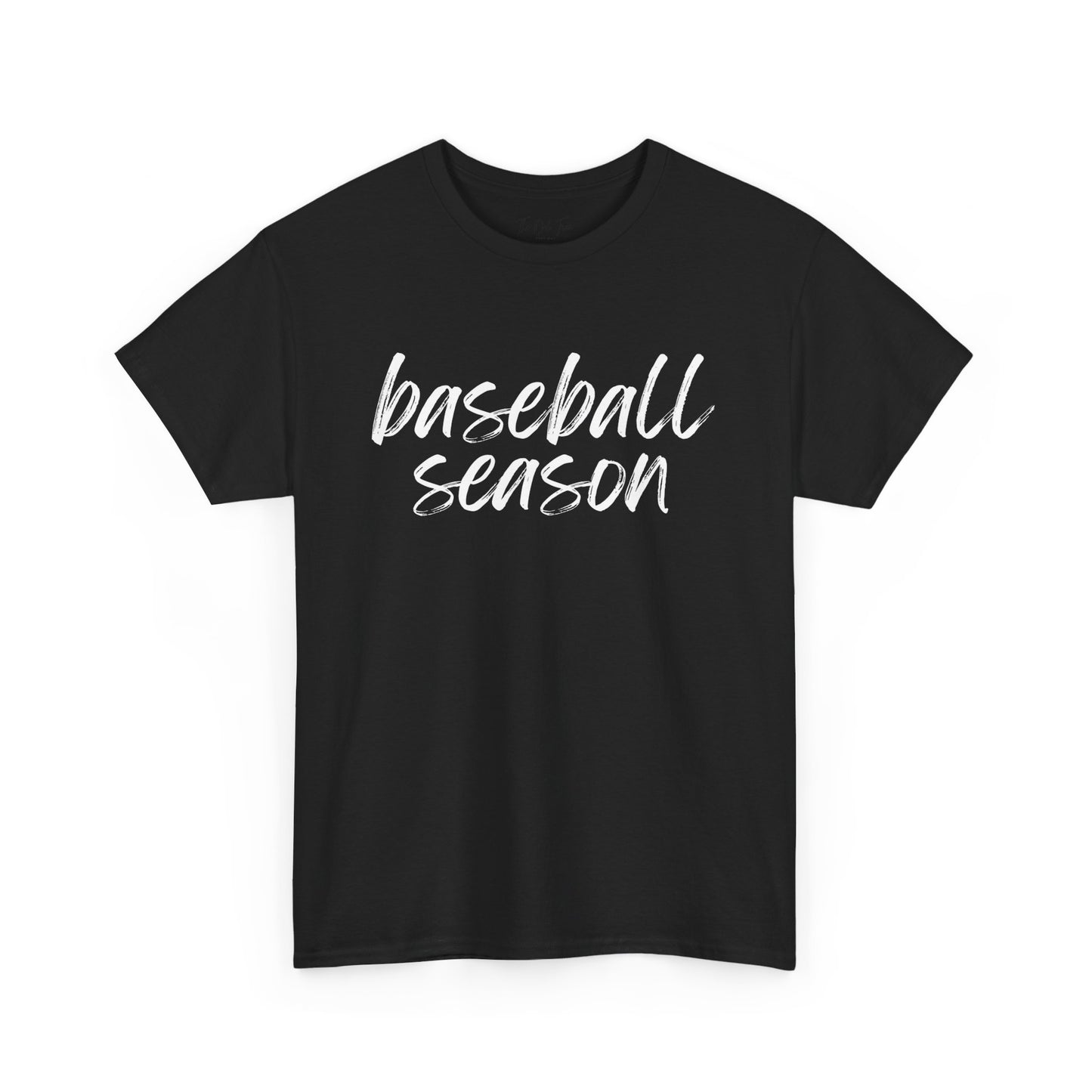 Baseball Season- White Text Tee