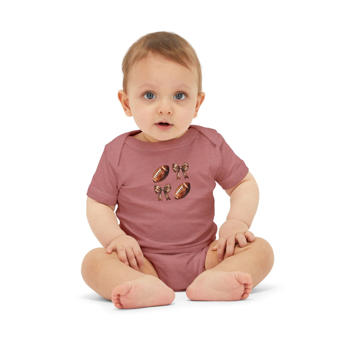 Baby Football Bodysuit – Cute Tiny Fan Infant One-Piece (BELLA + CANVAS)