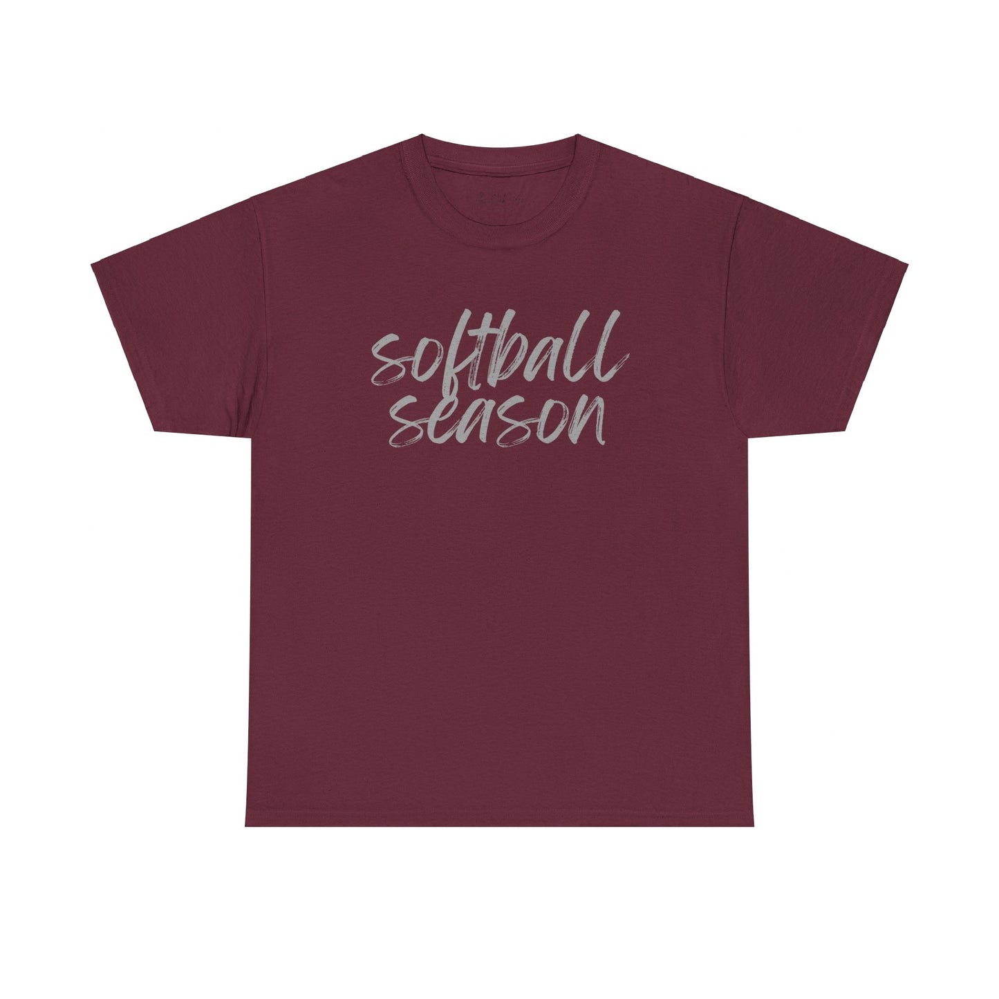 Softball Season- Grey Text Tee