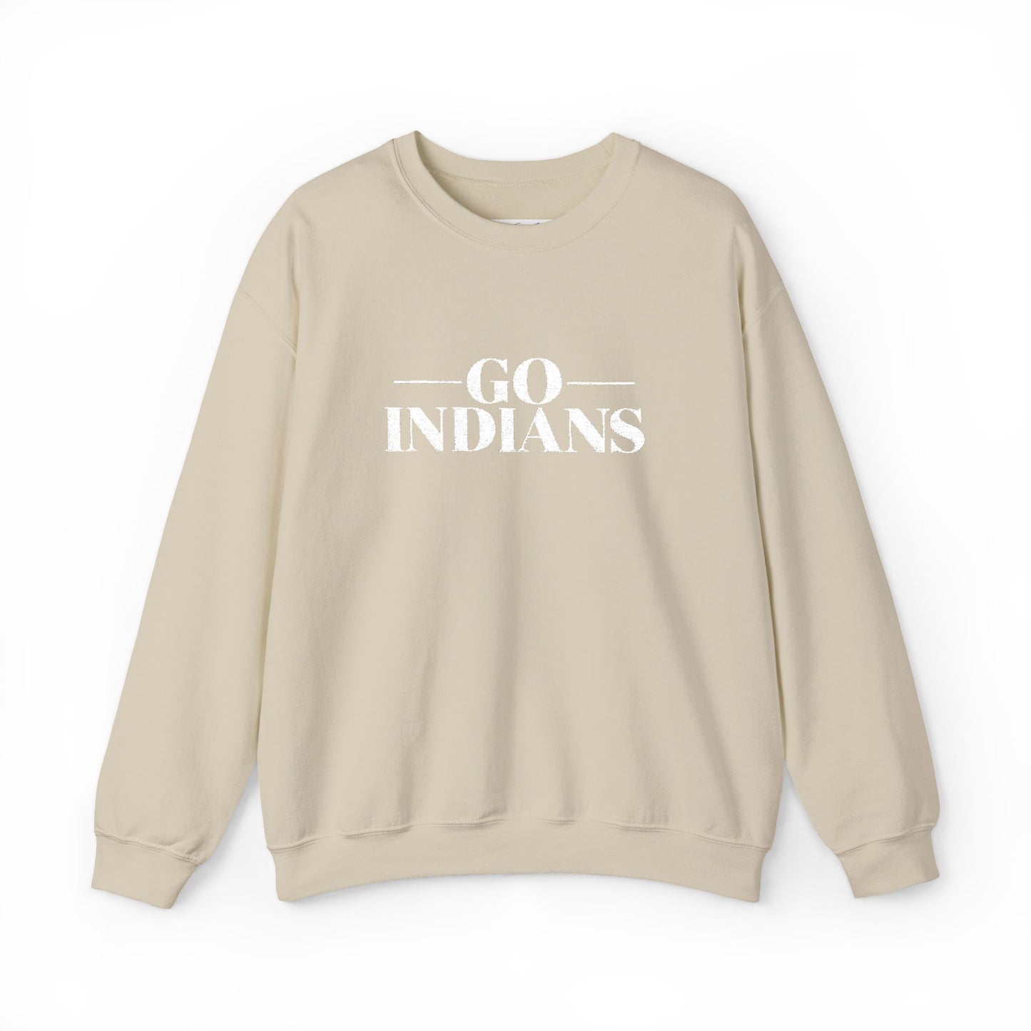 Embroidered Crewneck Sweatshirt - Go Indians