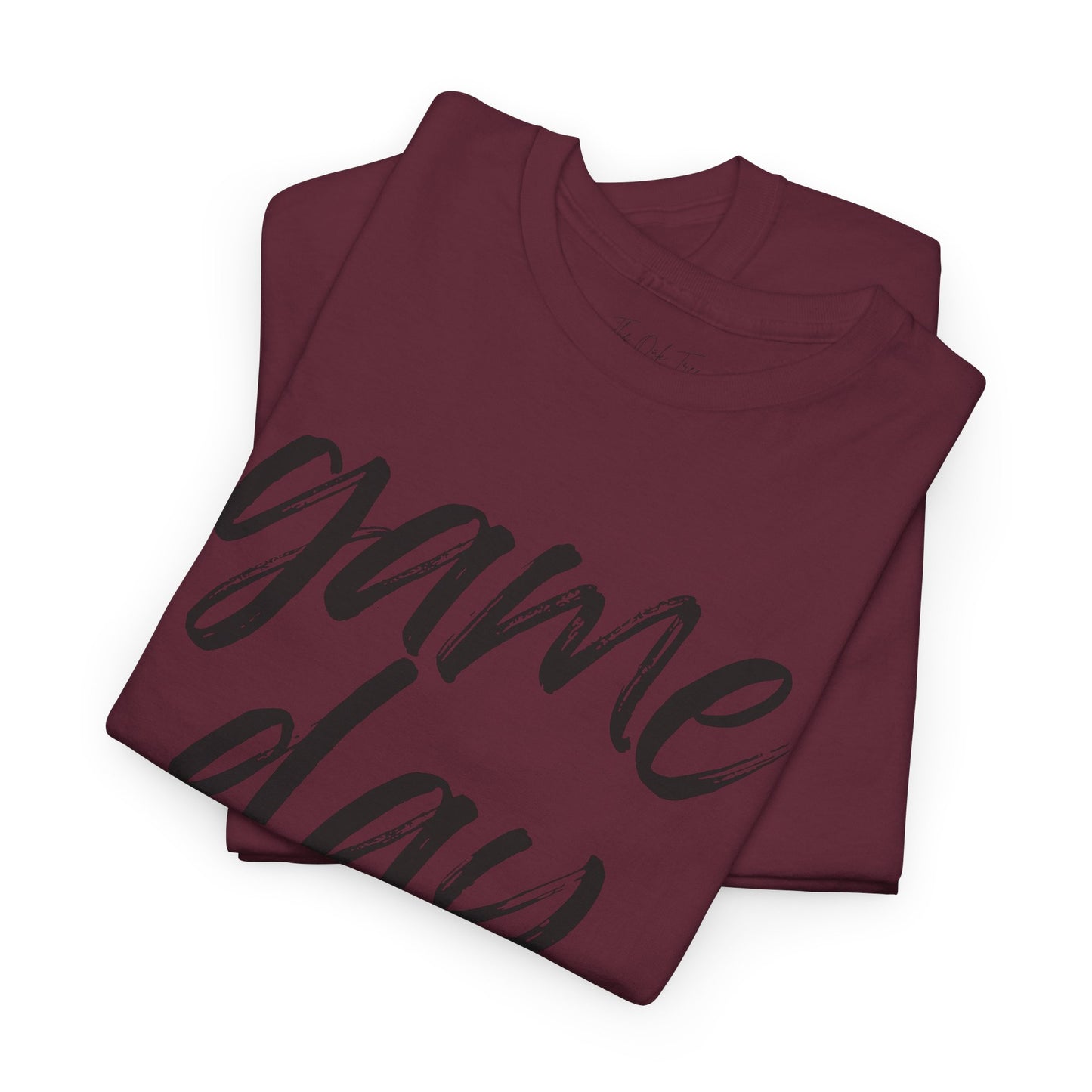 Game Day- Black Text Script Tee