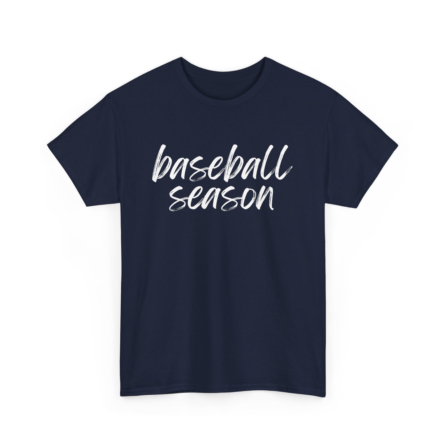 Baseball Season- White Text Tee