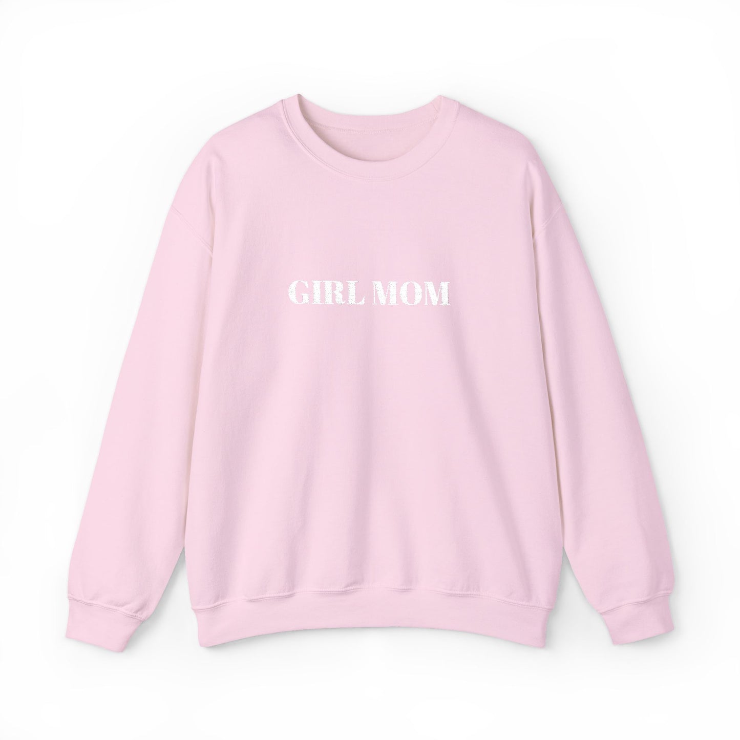 Embroidered Girl Mom Crewneck Sweatshirt-- Mom life pullover