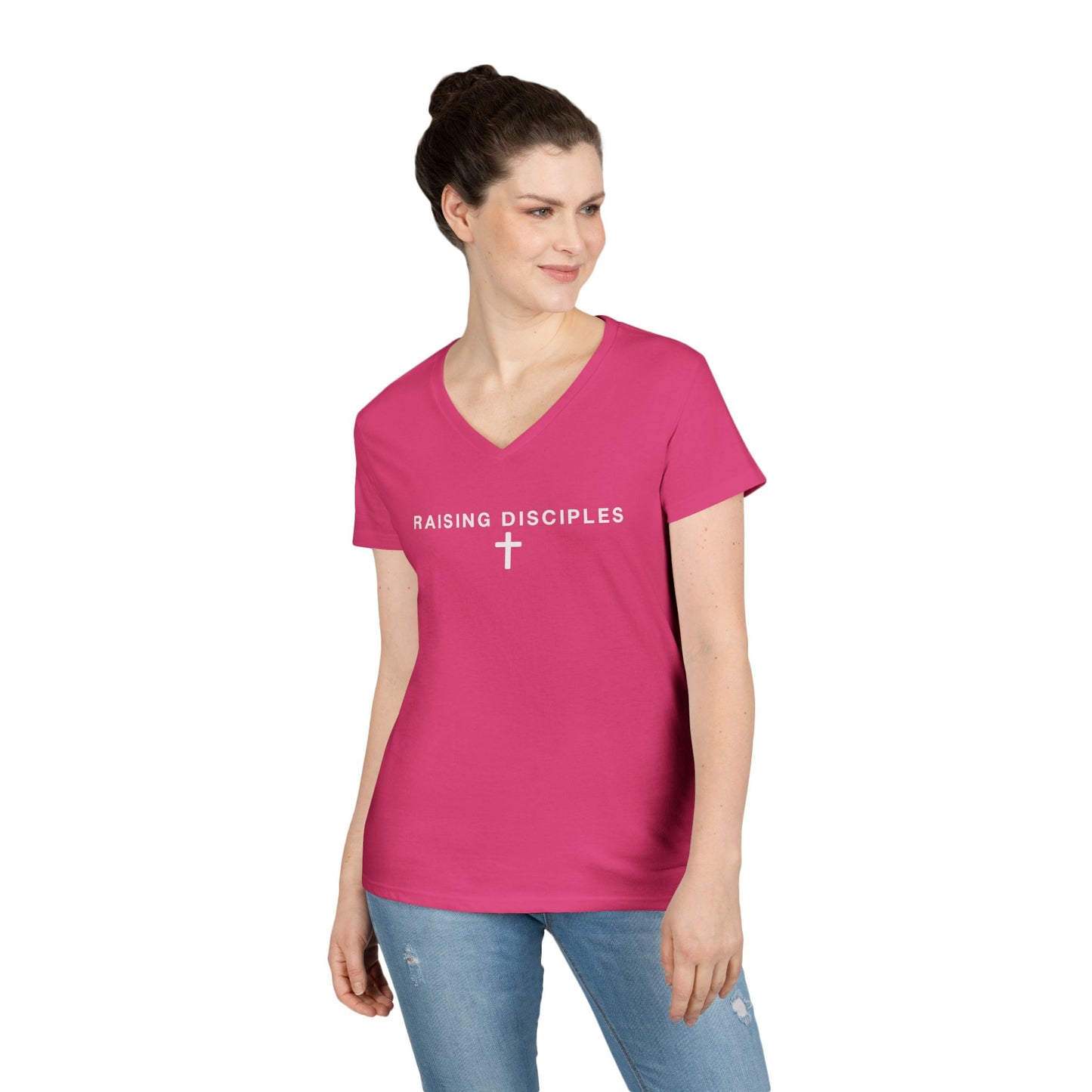 Raising Disciples Women’s V-Neck Tee