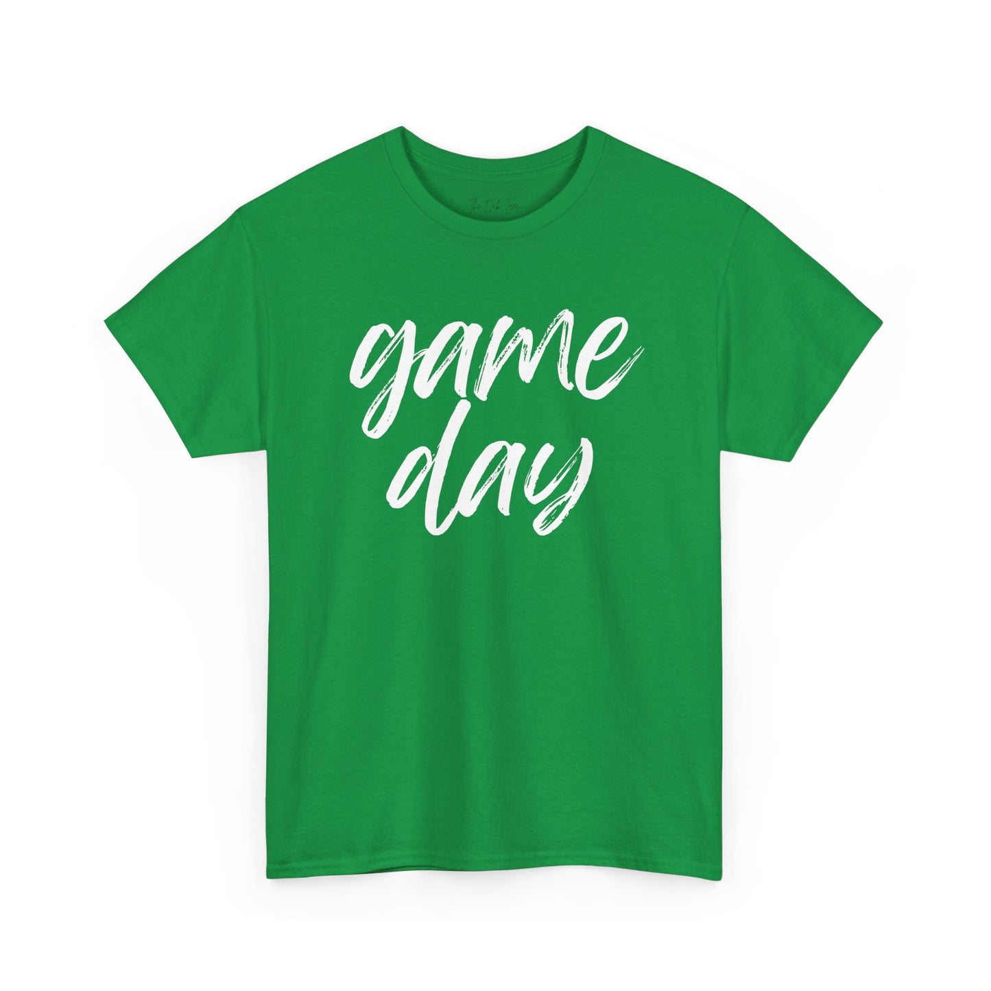 Game Day- White Text Script Tee