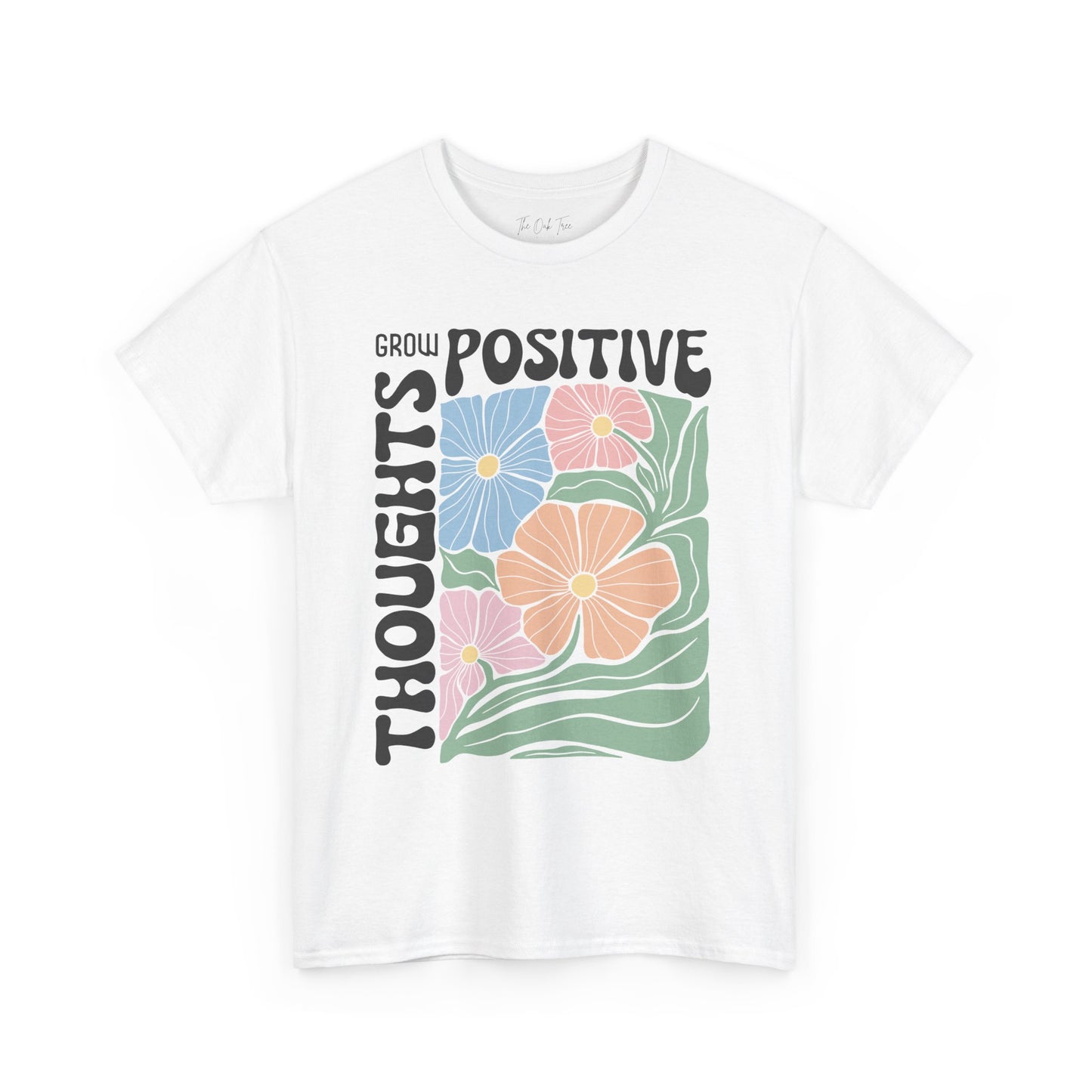 Grow Positive Thoughts Unisex Heavy Cotton Tee