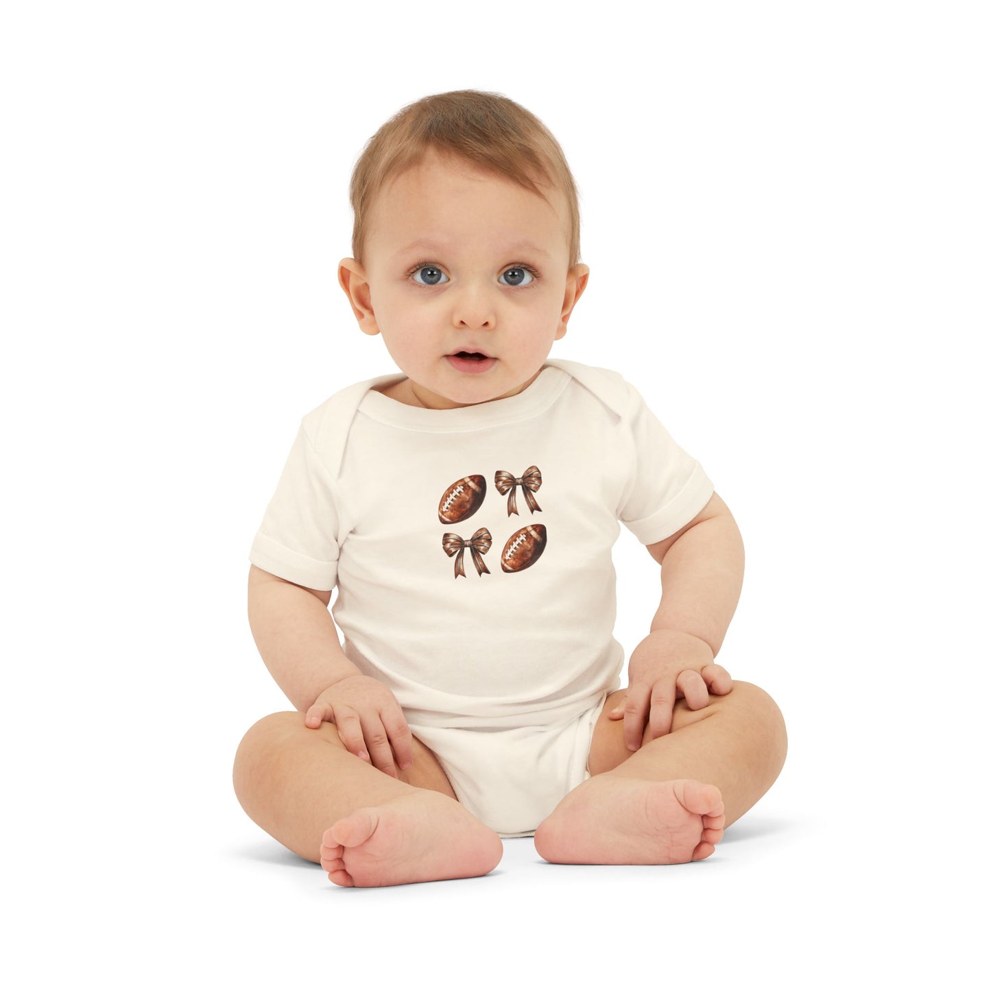 Baby Football Bodysuit – Cute Tiny Fan Infant One-Piece (BELLA + CANVAS)
