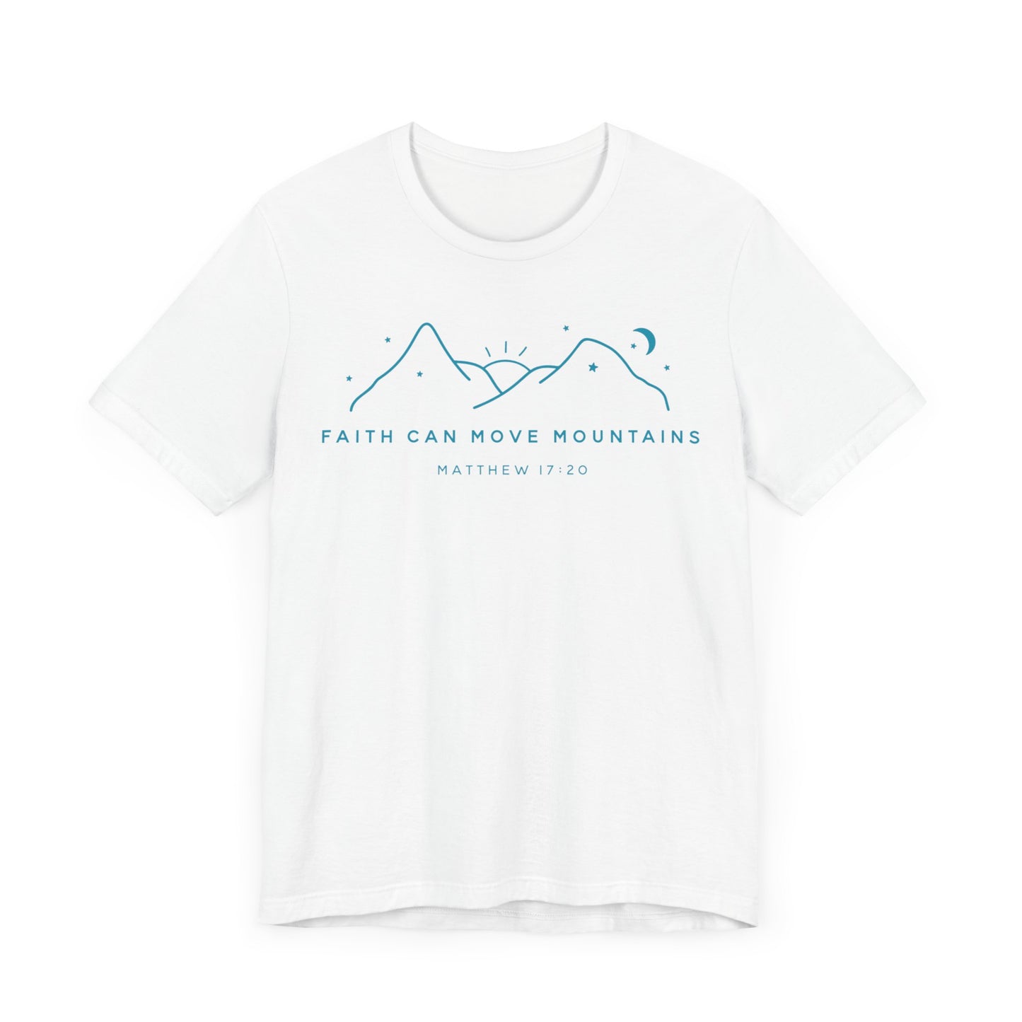 Faith Can Move Mountains Unisex Jersey Short Sleeve Tee